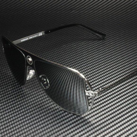 Versace Gunmetal Mirror 57mm Silver Sunglasses